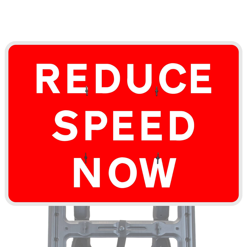 Reflective Quick Fit Sign Faces Chapter 8 Compliant The Red Book Road Sign High Visibility Traffic Safety Temporary Boards Custom Sign Frame RA1  HIP Class 2 RA2 Prismatic GRP Plastic Substrate Composite Dibond