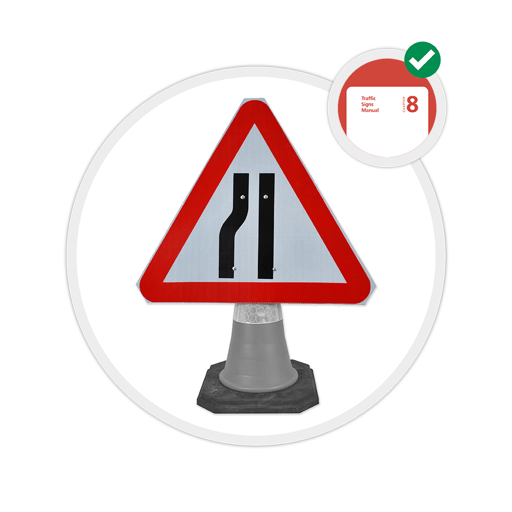 traffic-cone-road-mounted-signs-signage-warning-symbols-caution-directional-constuction-hazard-roadway-motorway-custom-roadwork-heavy-duty-reflective-caution-site-pedestrian-safety-plastic-portable-stackable-highway-uk