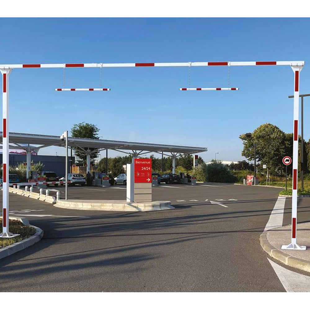 Steel-height-restrictor-rail-Height-limit-bar-Steel-barrier-Traffic-control-rail-Road-safety-Height-restriction-solution-Traffic-barrier-Height-control-device-Road-divider-barrier-Parking-lot-safety-Control-system-t