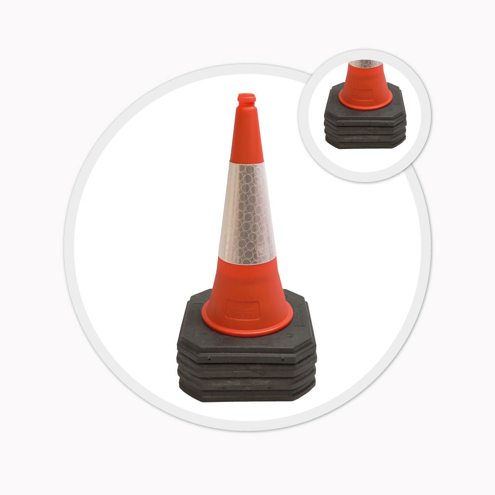 750mm orange road traffic safety street cone 75cm 2 piece