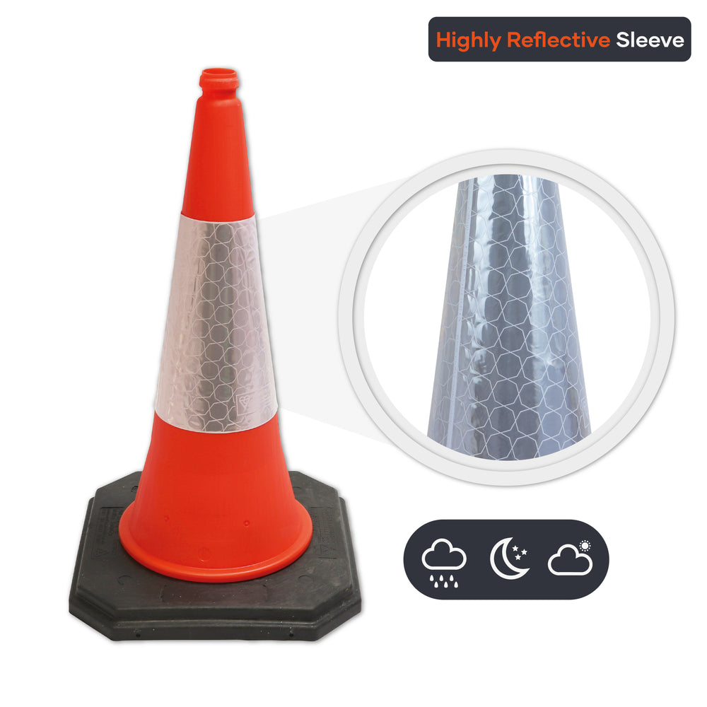 750mm orange road traffic safety street cone 75cm 2 piece