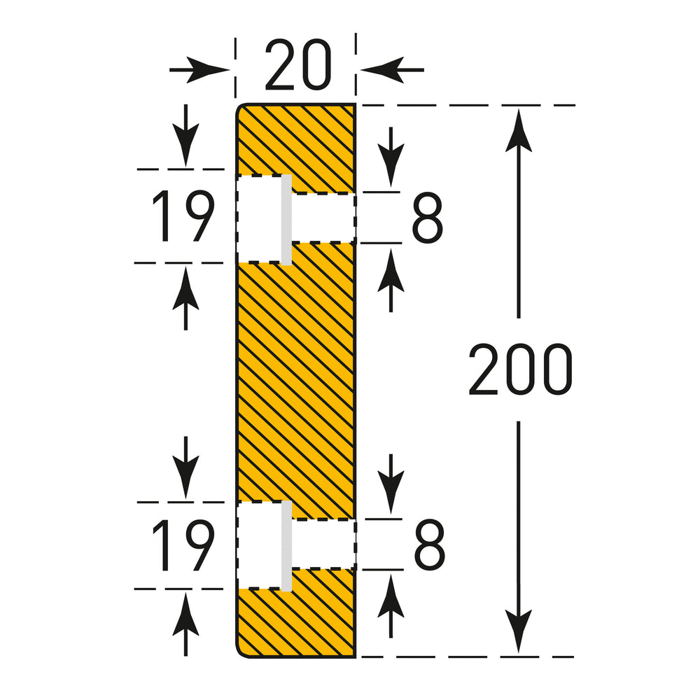 TRAFFIC-LINE-Surface-Protection-RECTANGLE-60-20-Self-Adhesive-1,000mm-Lengths-Yellow-Black-High-Visibility-Floor-Marking-Safety-Adhesive-Tape-warehouse-bolt-in