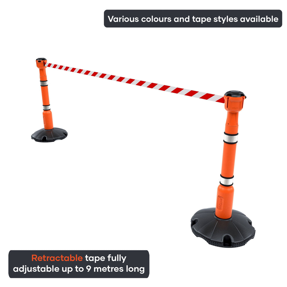 Skipper-TM-barrier-kit-system-retractable-solutions-post-and-base-cap-queue-management-crowd-control-safety-belt-barriers-technology-events-site-space-utilization-applications-portable-tape-warehouse-outdoor-indoor-heavy-duty