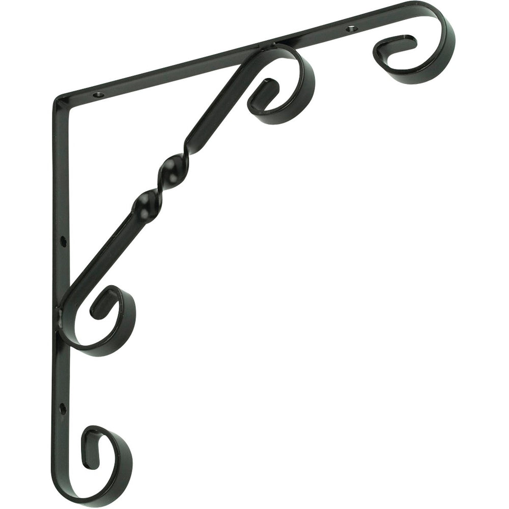 These powder coated decorative shelf brackets offer versatile application. Ornamental Scroll Bracket Black, ideal for domestic, commercial, and industrial settings. Black color adds classic charm, suitable for both indoor and outdoor use.