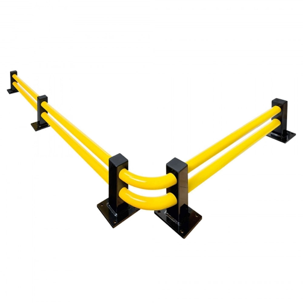 low-level-BLACK-BULL-ECO-barrier-modular-design-industrial-safety-warehouse-perimeter-protection-barricade-crash-impact-protection-boundary-fencing-collision-forklift-factories-guard-high-visibility-yellow-black-corner-rail