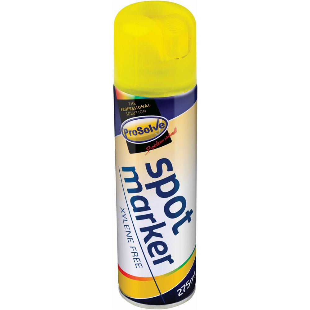 Premium Yellow Spot Marker: Fast-Drying & Lead-Free Acrylic Paint - Ideal for Concrete, Tarmac & Wood - Pocket-Sized for Construction & Surveying Tasks