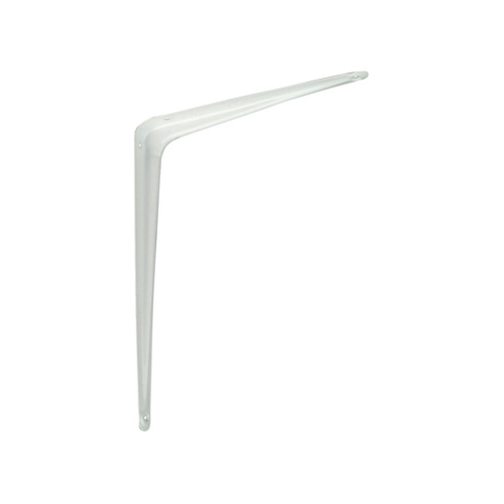 Optimize your shelving setup with these robust L250mm x H300mm white brackets. Crafted from durable mild steel, powder-coated for longevity and corrosion resistance. The classic London design ensures sturdy support for your shelves. Fixings not included.