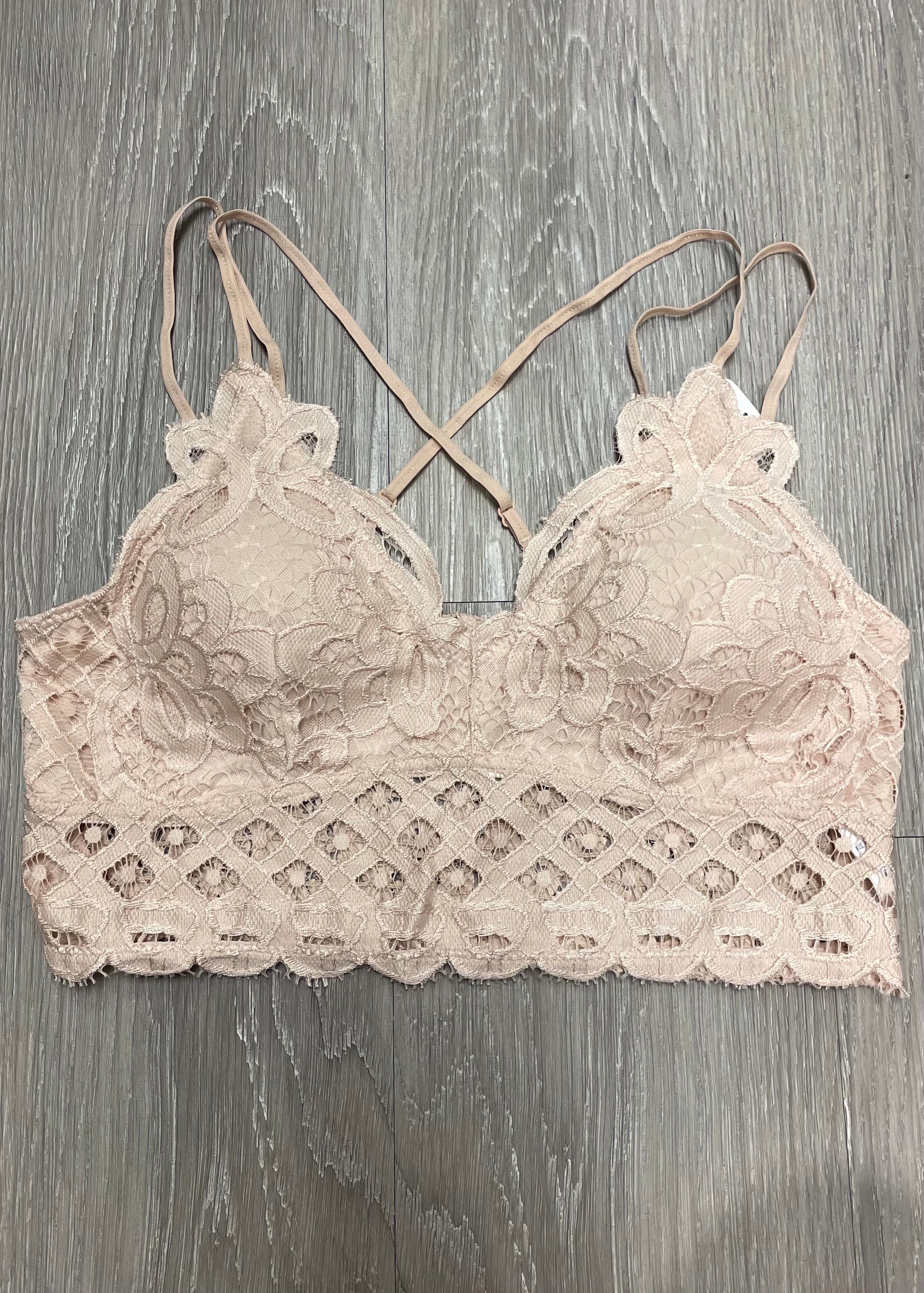 Divine Comfort Plus White Padded Lace Bralette