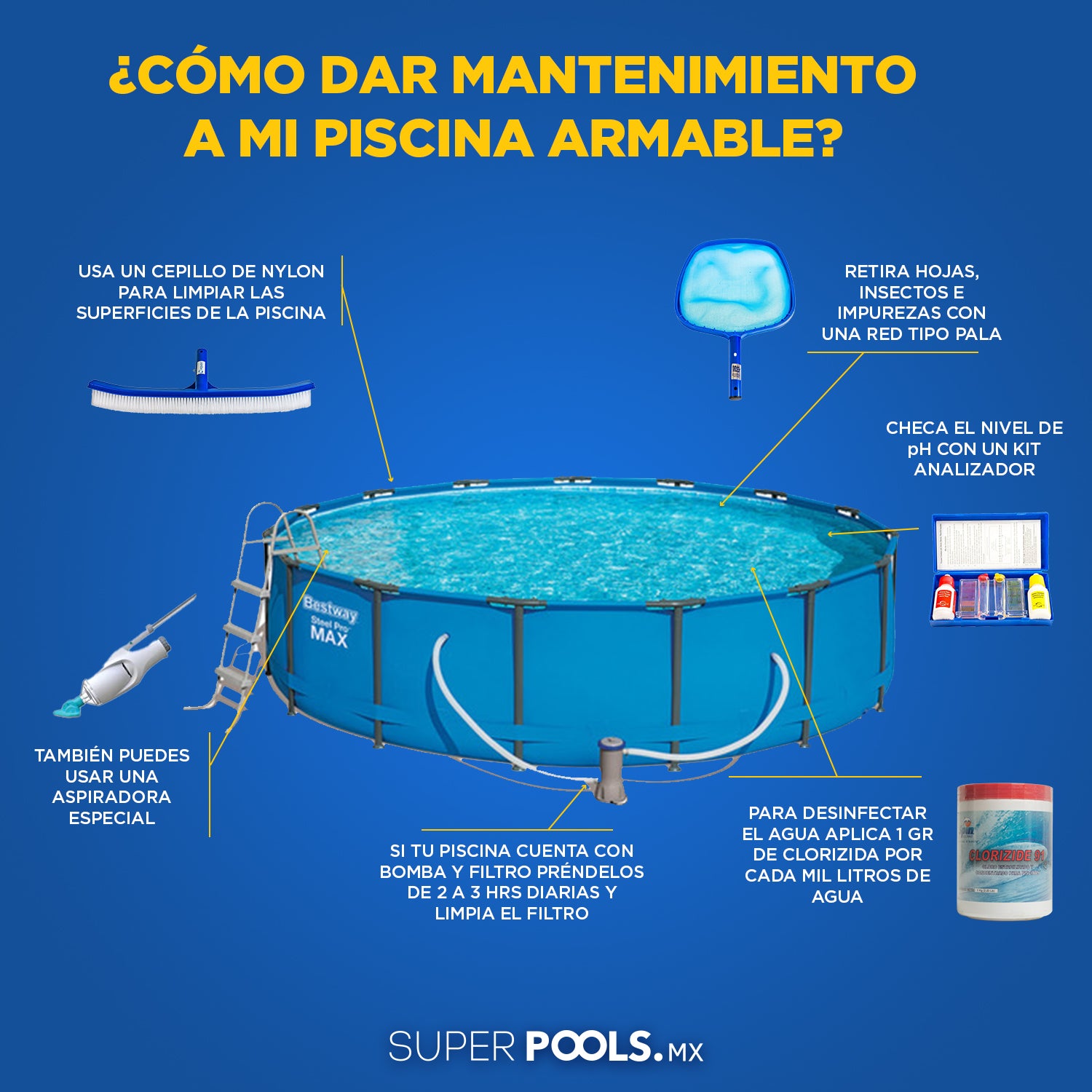 Como dar mantenimiento a mi piscina inflable o armable?— 