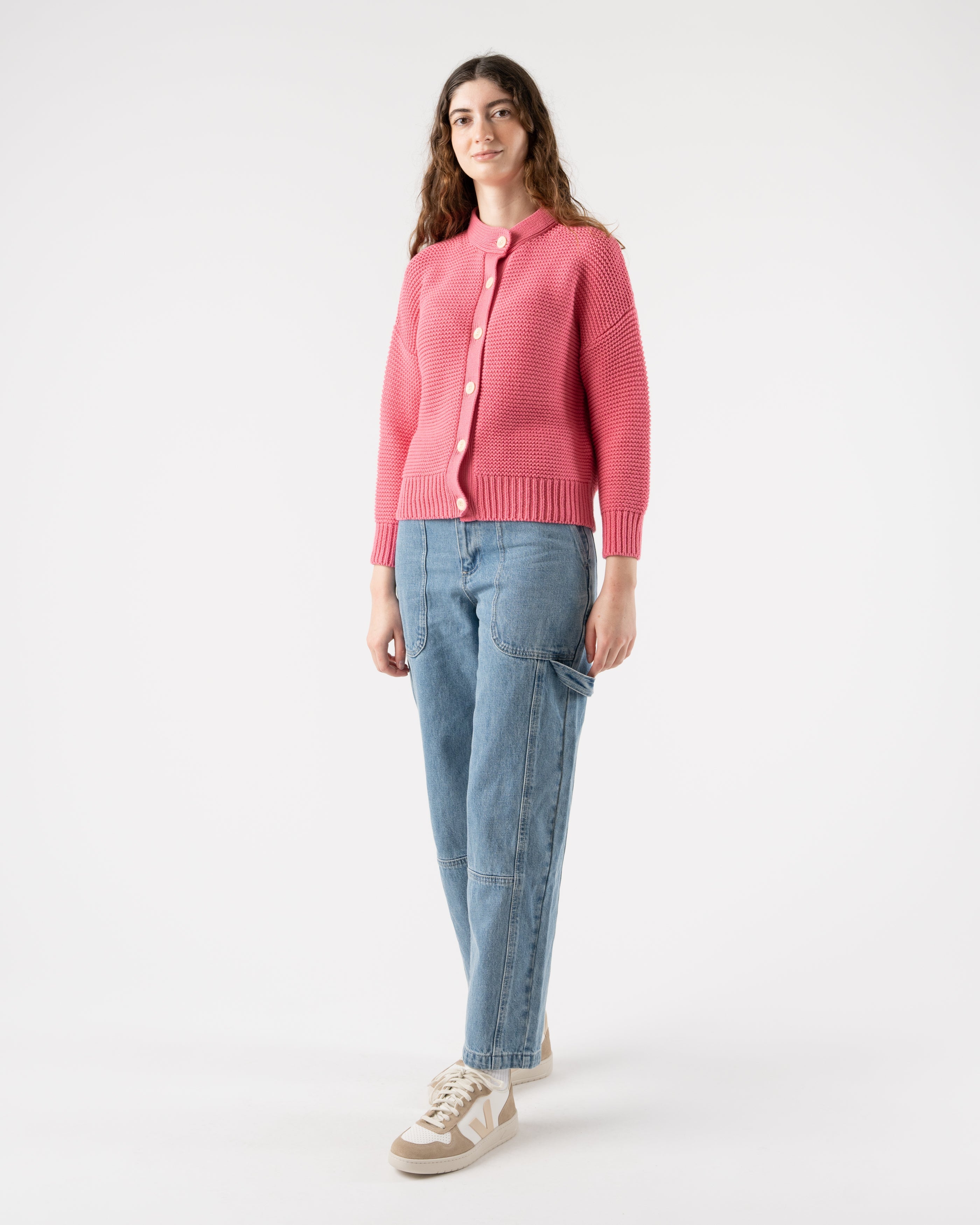 Alex Mill Nico Chunky Cardigan in Rouge Curated at Jake and Jones