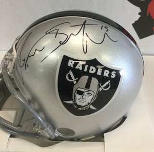 Darren Waller Signed Las Vegas Raiders Full Size Helmet Inscribed  Commitment to Excellence COA Inscriptagraphs