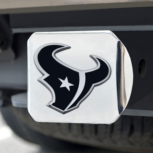 Houston Texans Chrome Emblem on Chrome Hitch Cover 