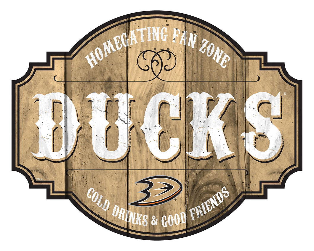 Anaheim Ducks Homegating Wood Tavern Sign