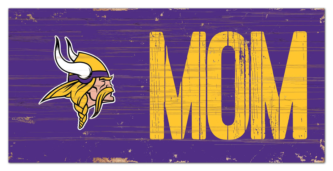 Minnesota Vikings Mom Wood Sign 6 X12 Sports Fanz