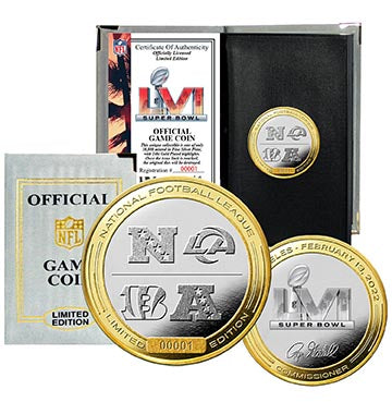 Los Angeles Rams Super Bowl 56 Champions Ticket and Bronze Coin