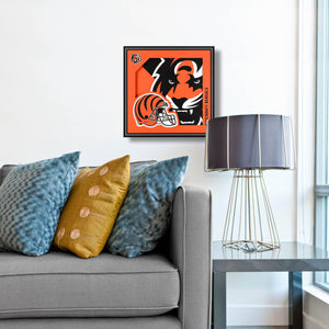 YouTheFan NFL Cincinnati Bengals 3D Logo Series Wall Art - 12x12