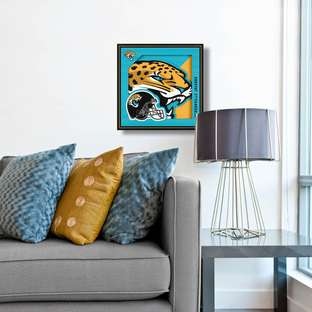 NFL Indoor Jacksonville Jaguars Distressed Logo Cutout Wood Sign