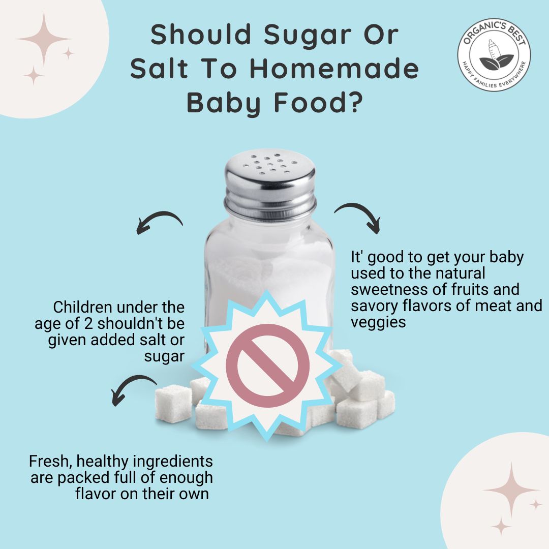 Reasons to avoid added sugar/salt in baby food| Organic's Best