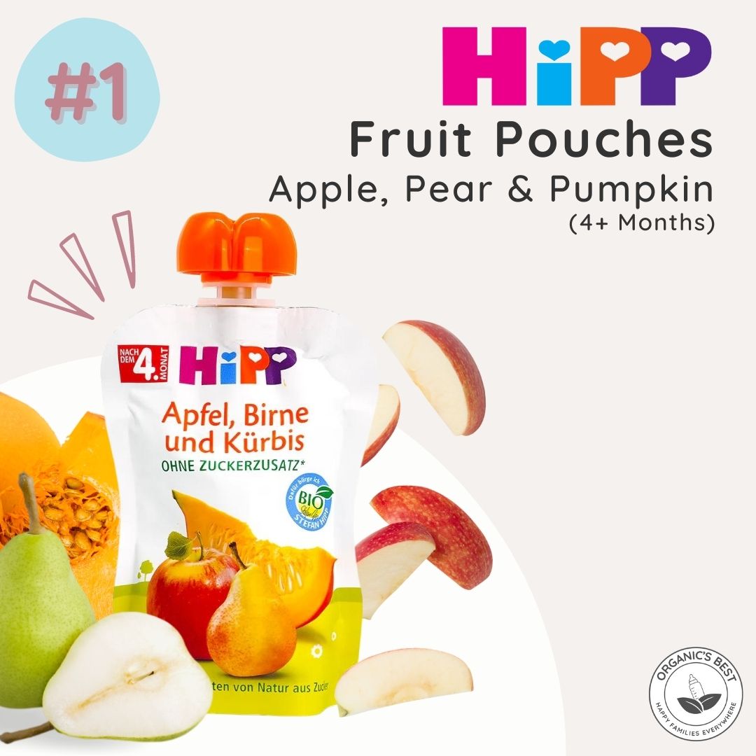HiPP Fruit Pouch #1 Apple, Pear, and Pumpkin | Organic's Best