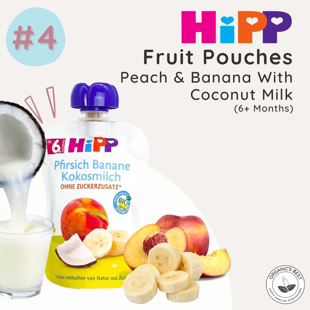 HiPP Fruit Pouch #4 Peach & Banana With Coconut Milk | Organic's Best