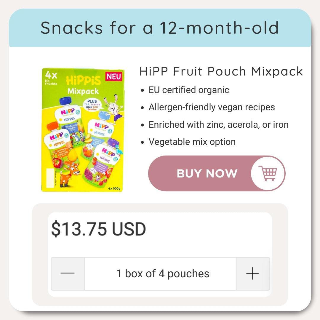 HiPP Fruit Pouches Mixpack - Snacks for 12-month-old | Organic's Best