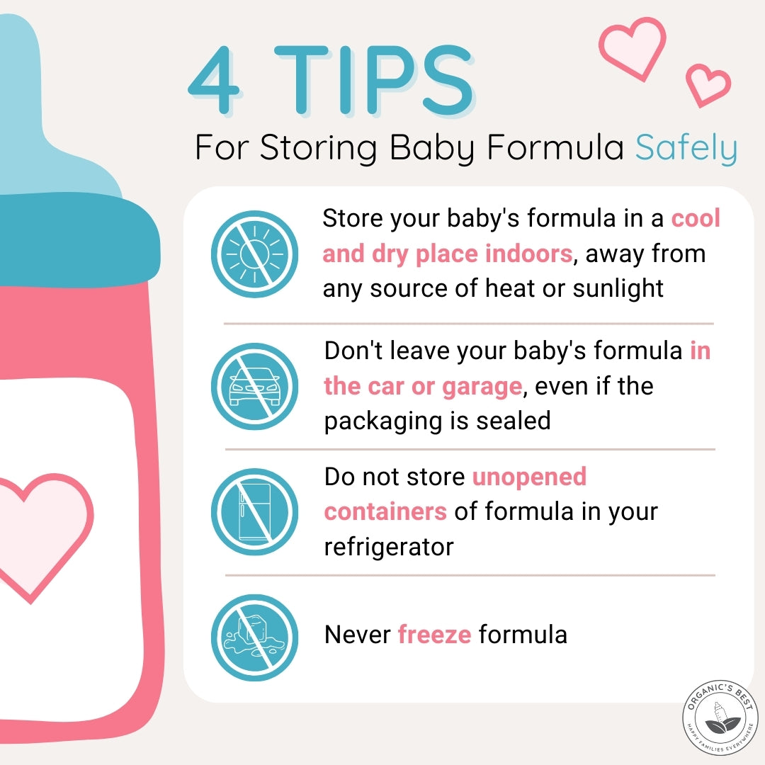 4 formula storage tips to keep formula good | Organic's Best