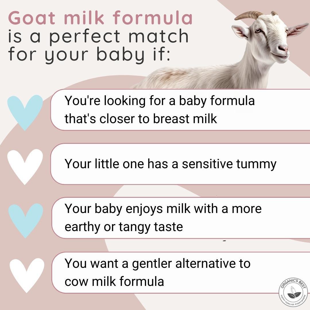 When goat milk formula is a perfect match for your baby | Organic's Best