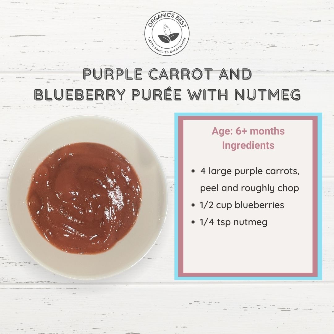 Purple Carrots and Blueberry Puree with Nutmeg | Organic's Best