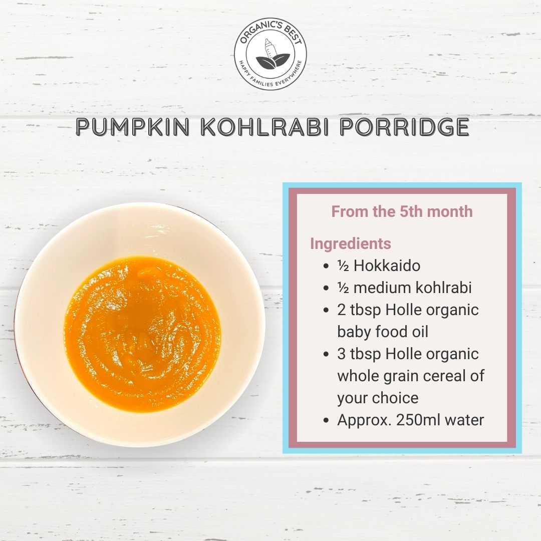 Pumpkin Kohlrabi Porridge Puree | Baby Puree Recipe