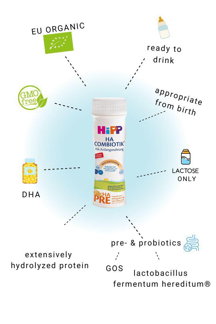 HiPP Stage PRE Premixed HA Ready To Feed Formula | Organic's Best