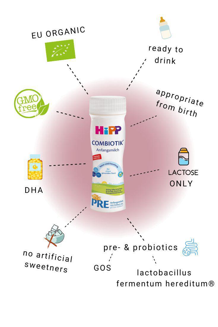 HiPP Stage PRE Premixed Ready To Feed Formula | Organic's Best