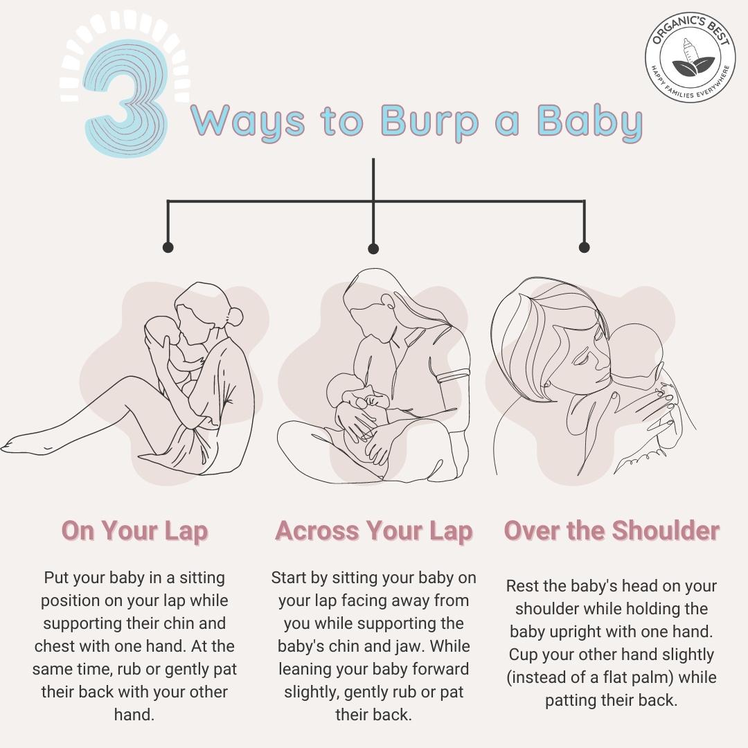 3 Ways to burp a baby | Organic's Best