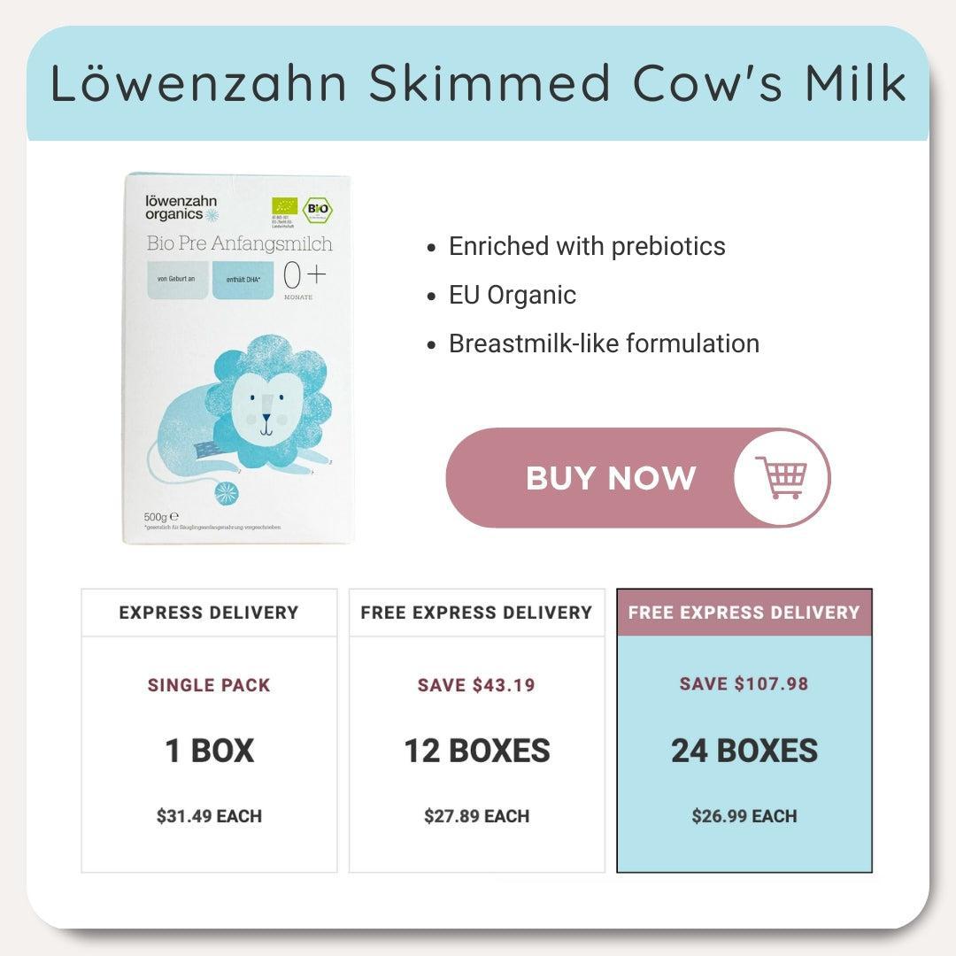Lowenzahn skimmed cow milk best german formula | Organic's Best