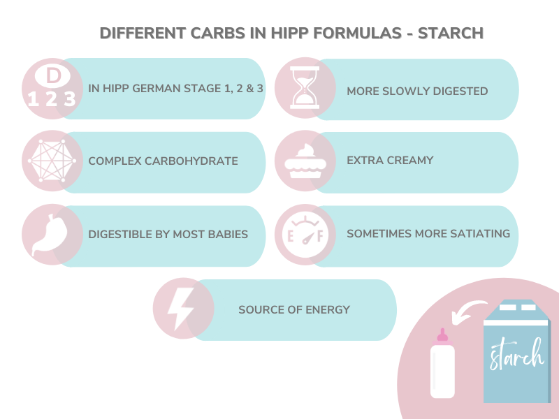 Different Carbs in HiPP Formulas - Starch