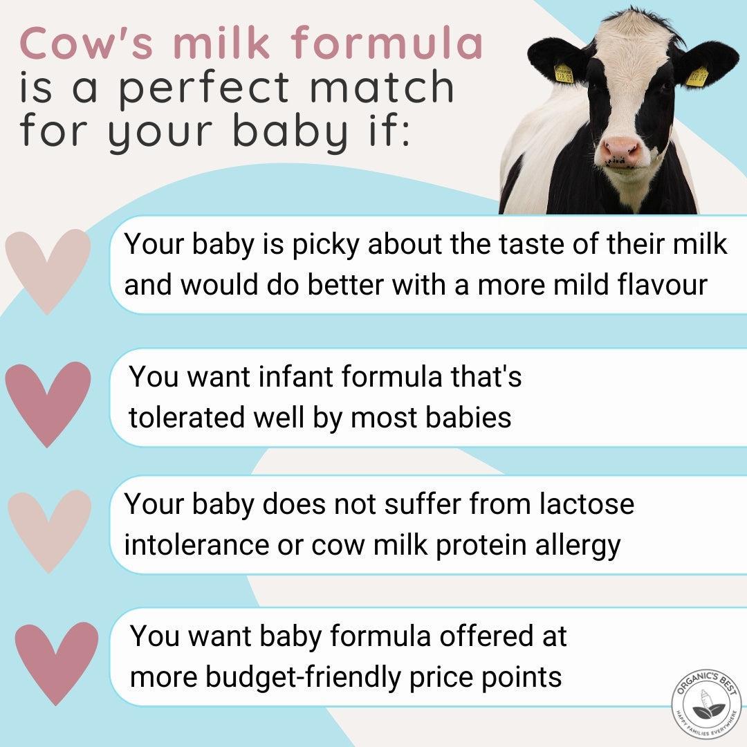 When cow's milk formula is a perfect match for your baby | Organic's Best