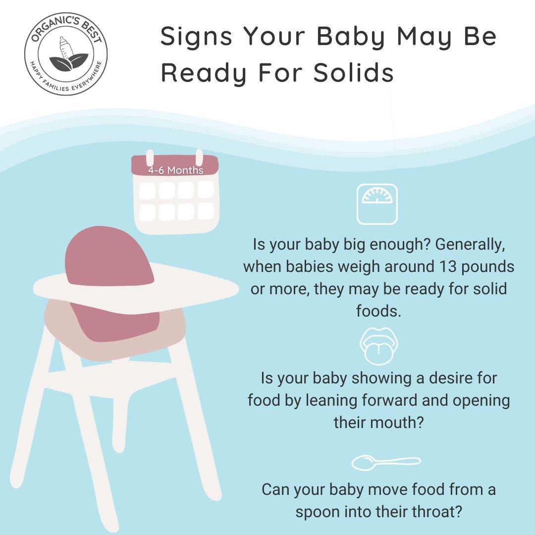 signs that your baby may be ready for solid food | Organic's Best