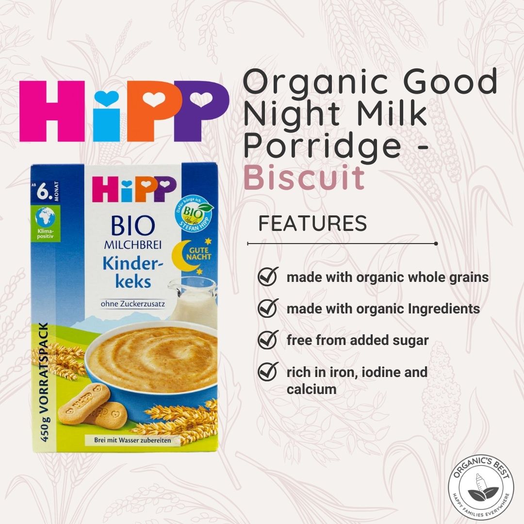 HiPP Organic Good Night Milk Porridge - Biscuit | Organic's Best