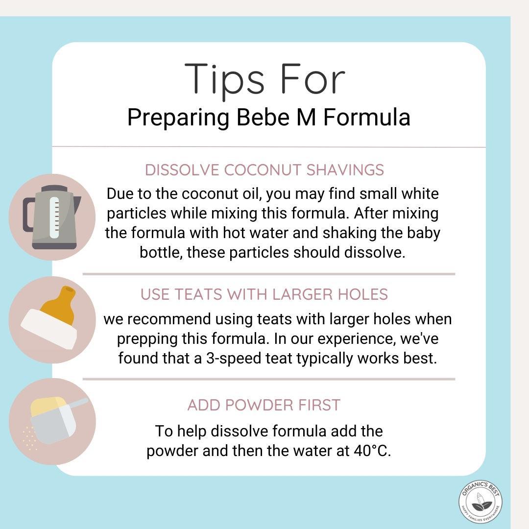 How to prepare Bebe M dairy and soy free formula | Organic's Best