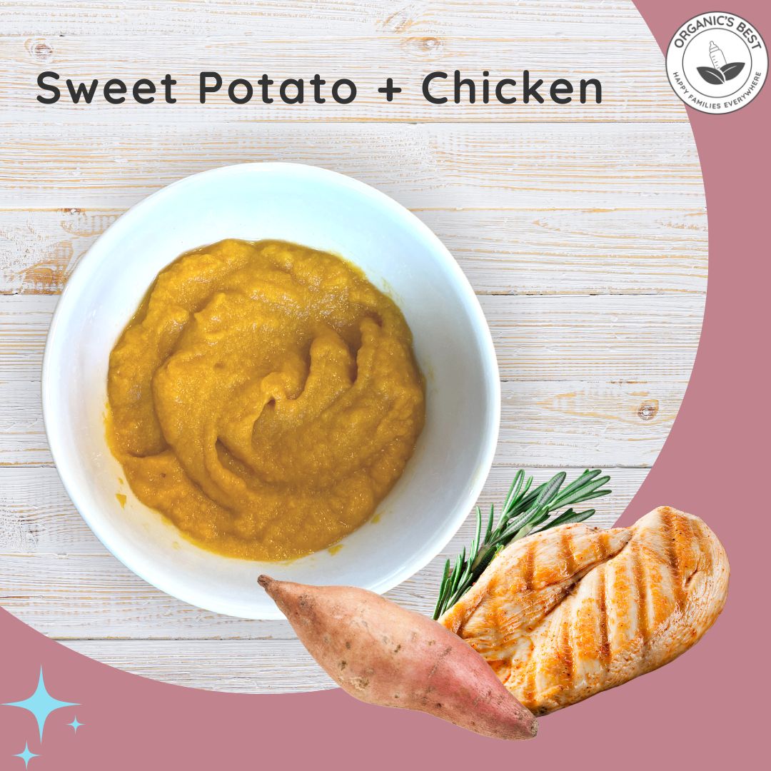 Sweet Potato + Chicken Stage 2 Baby Food | Organic's Best