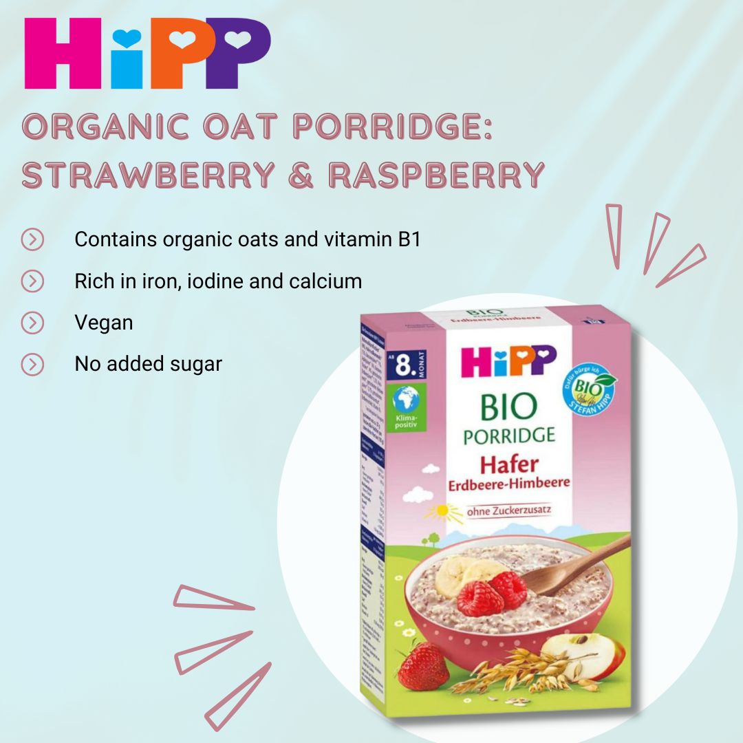 HiPP Organic Oat Porridge: Strawberry & Raspberry