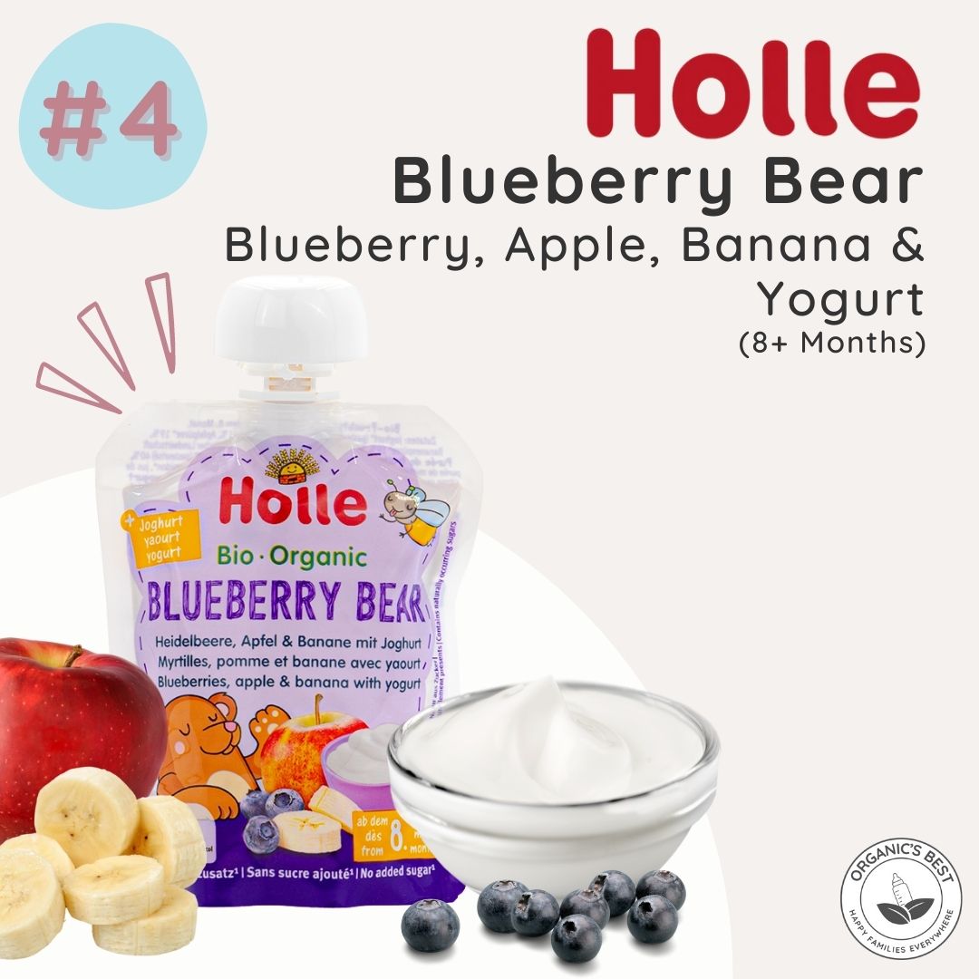 Holle Baby Food Pouch #4 Blueberry Bear | Organic's Best