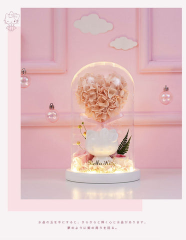 Hello Kitty Hydrangea Love Heart Dome