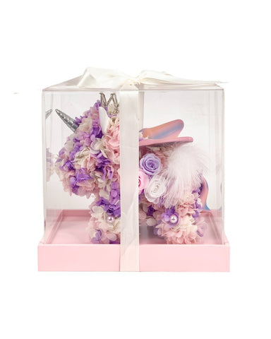 Unicorn Flower Box - Magical Pink - Flowers - Preserved Flowers & Fresh Flower Florist Gift Store