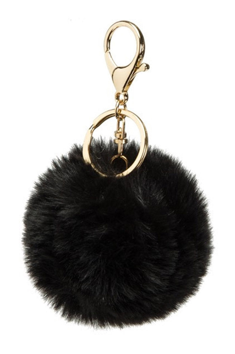 Furry Black Key Chain | ALPHONSINA