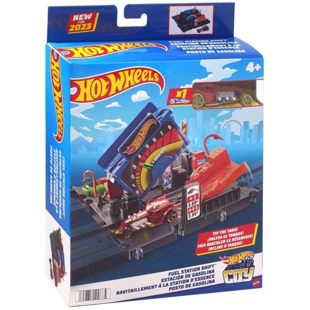 Mattel Hot Wheels Track Set With 1 Toy Car Gator Loop Pizza Place