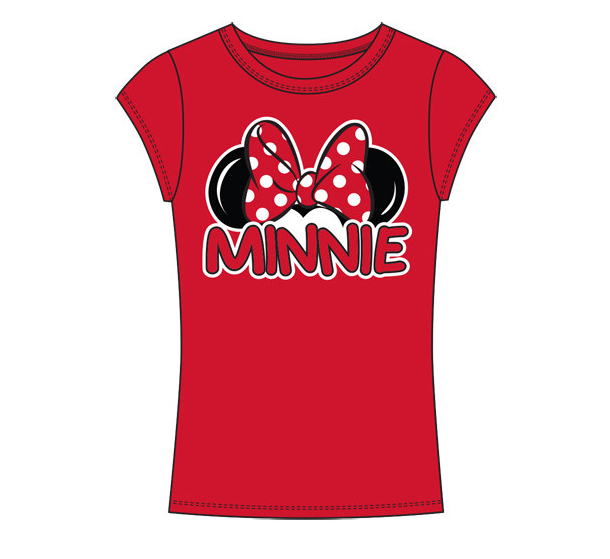 Mickey and Minnie Mouse Kissing Juniors Fitted Shirt