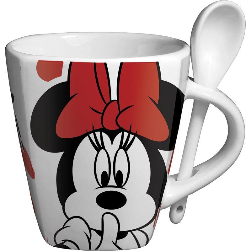Disney Mickey Minnie Kiss Espresso Spoon Mug