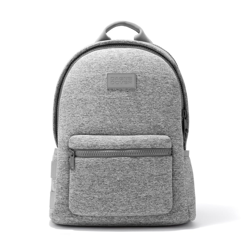Dagne Dover Large Dakota Neoprene Backpack in Heather Grey (source: https://www.dagnedover.com/collections/the-dakota-backpack) - Holiday Gift Guide for Healthcare Professionals