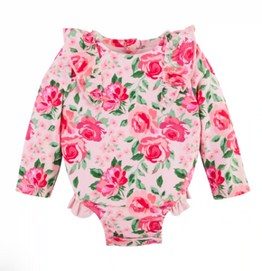 Rose Rash Guard Set