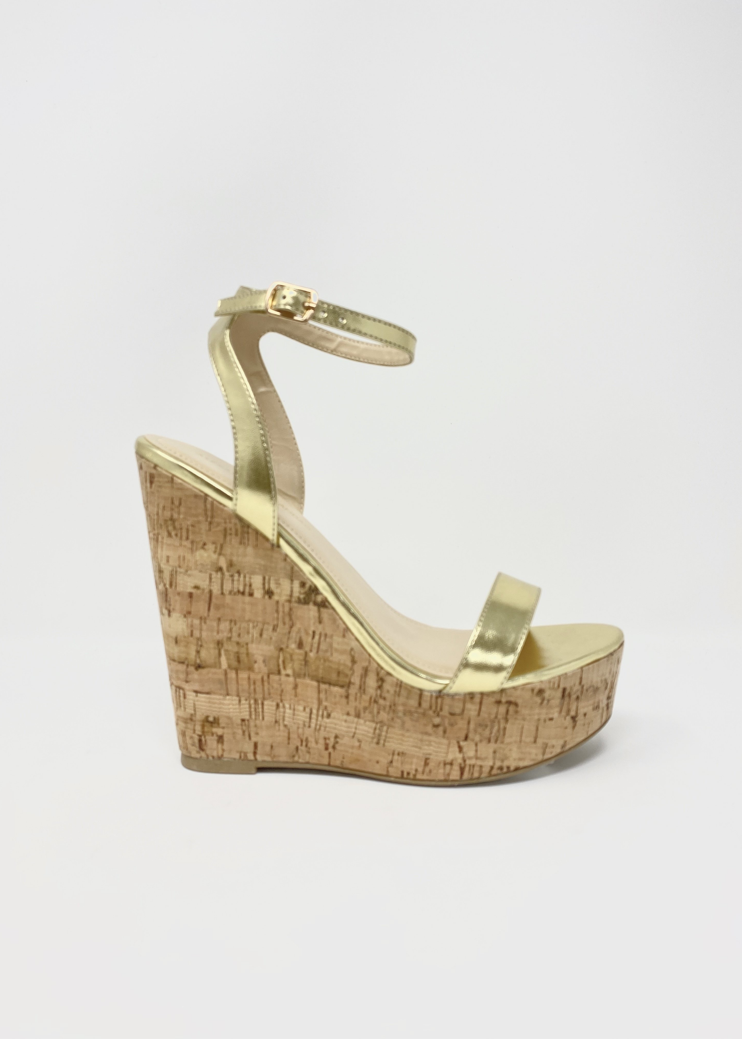 gold slip on wedges